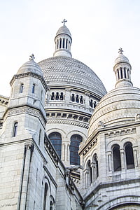 bazilika Sacré-coeur, Pariz, spomenik, Montmartre, nebo, Francija