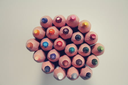 Scoala, culori, culori, creioane, creioane colorate, curcubeu, creioane color
