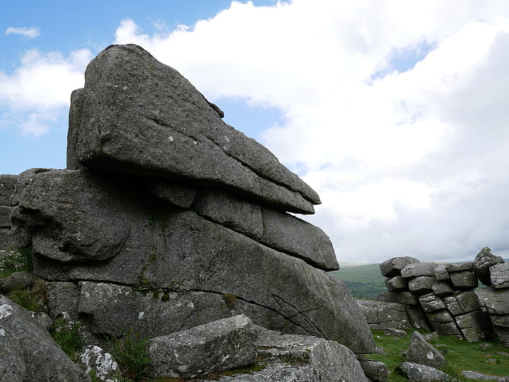 Dartmoor, granito, tor de Pew, Tor, moorland, roca, Moor