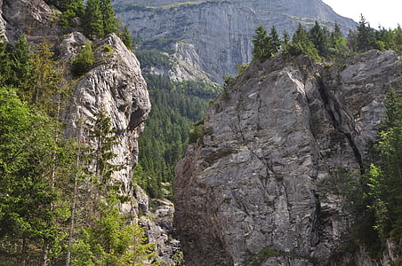 hegyek, svájci hegyekben, rock, Svájc, sziklamászás, hegyi, természet