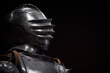 helmet, knight, armor, museum, view, work Helmet, knight - Person