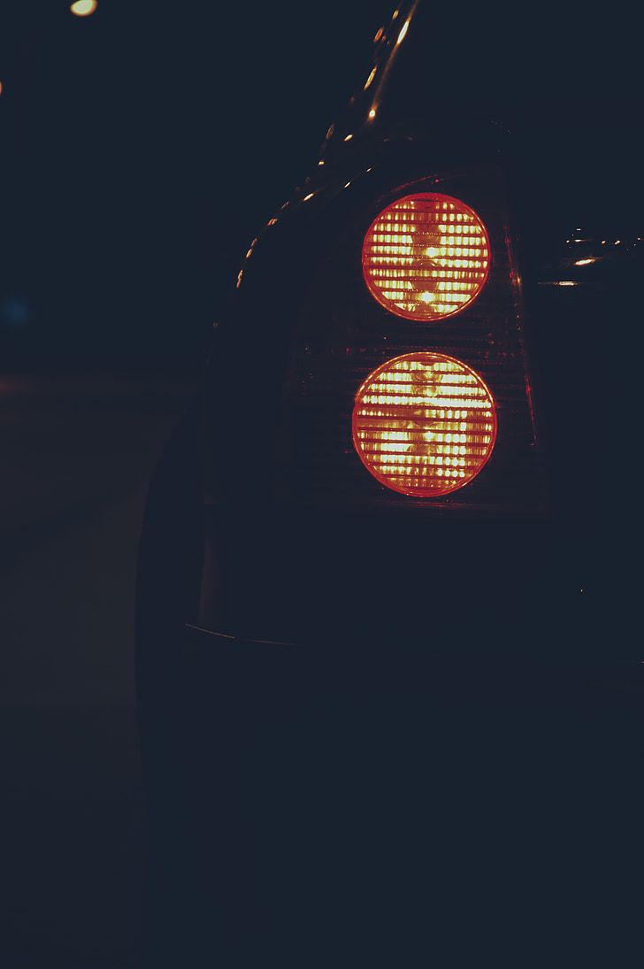 llums de cotxes, nit, llums, cotxe, vehicle, entelar, auto