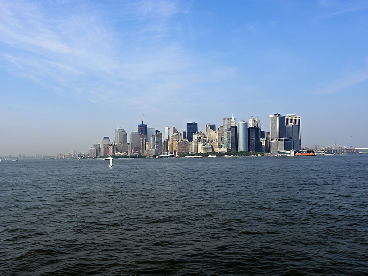 new york, panoramic view, manhattan, panorama, city, united states, nyc