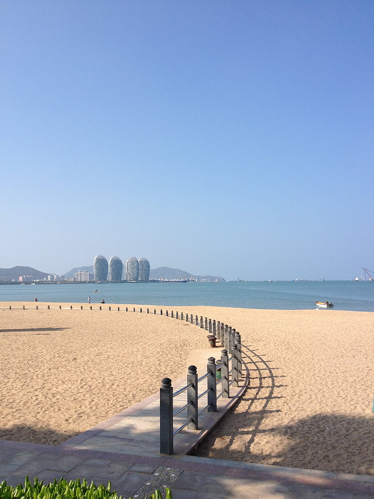 Beach, more, Čína, Hainan, Sanya