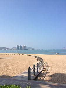 stranden, sjøen, Kina, Hainan, Sanya