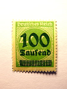 stempel, indlæg, reichsmark, Tyskland