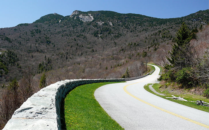 公路, blue ridge 大道, 弗吉尼亚州, 风景名胜, 自然, 美国路, 雪