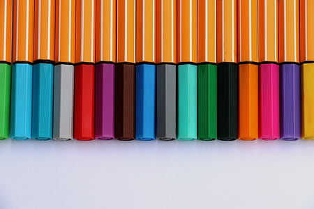 ดินสอสี, มีสีสัน, สี, สี, ศิลปะ, จิตรกร, ภาพวาด