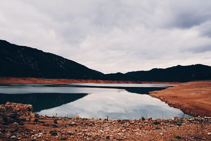 núvols, Llac, paisatge, muntanya, natura, a l'exterior, reflexió
