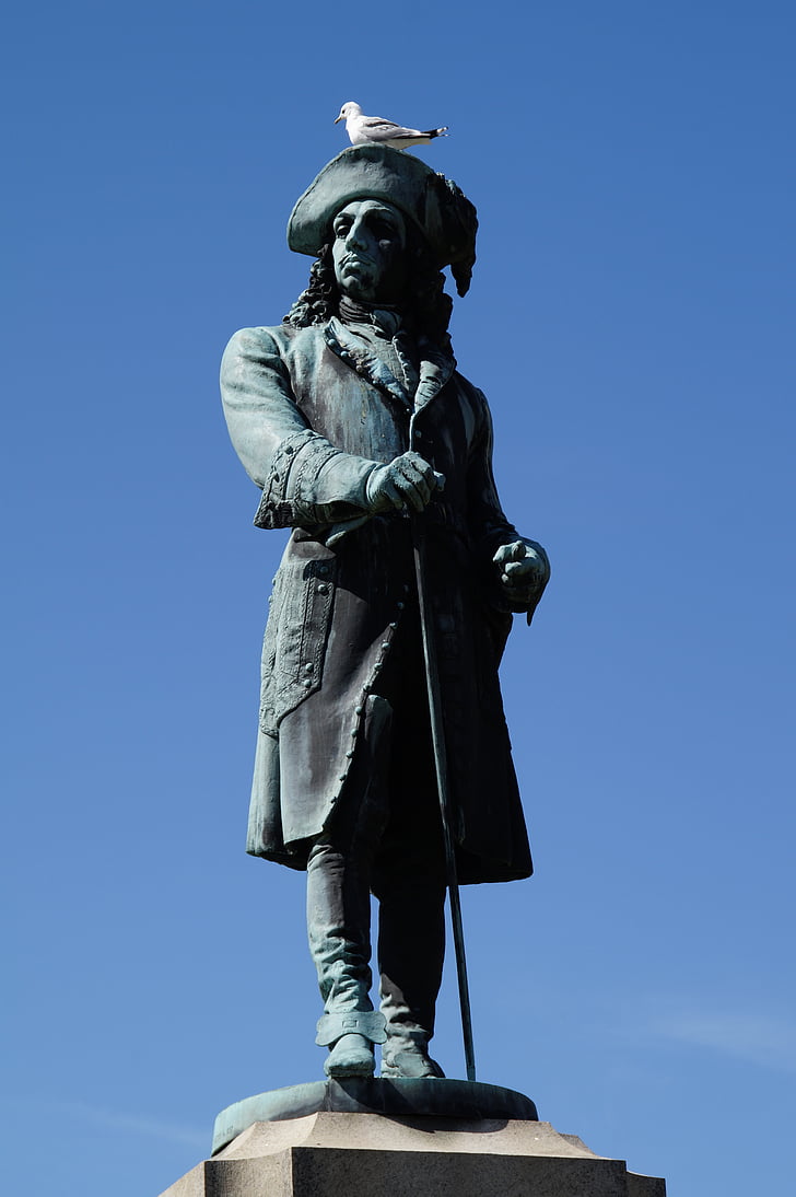 Almirall, estàtua, home, militar, escultura, Monument, persona
