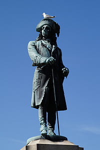 Admiral, kip, čovjek, vojne, skulptura, spomenik, osoba