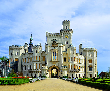 Zamek, krajobraz, fotografii kolorowej, Hluboká, Architektura, słynne miejsca, Historia