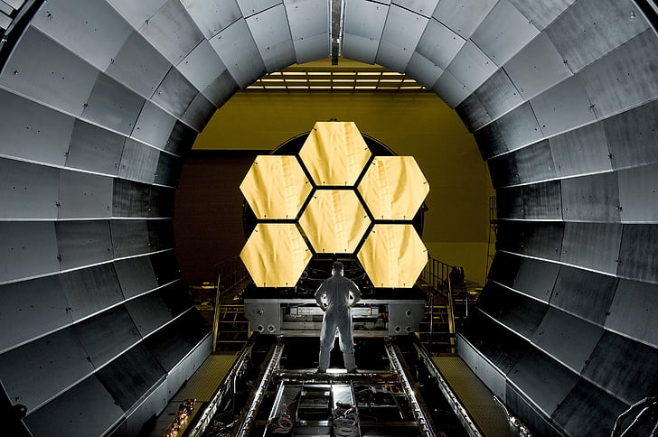 Weltraumteleskop, Spiegelsegmente, James Webb, Kosmos, Wissenschaft, wissenschaftliche, Astronomie