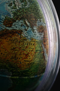 Глобус, Ливия, Алжир, Африка, Северная Африка