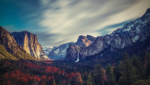 Yosemitské údolí, Yosemite, nás, Kalifornie, údolí, hory, lesy