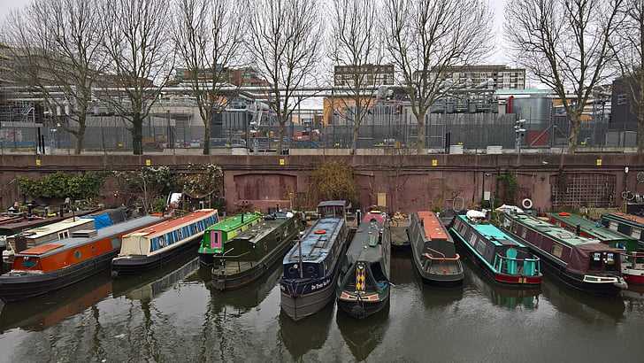 Regent's canal, narrowboat, Londýn