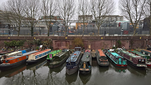 Reģents ir kanāls, narrowboat, London