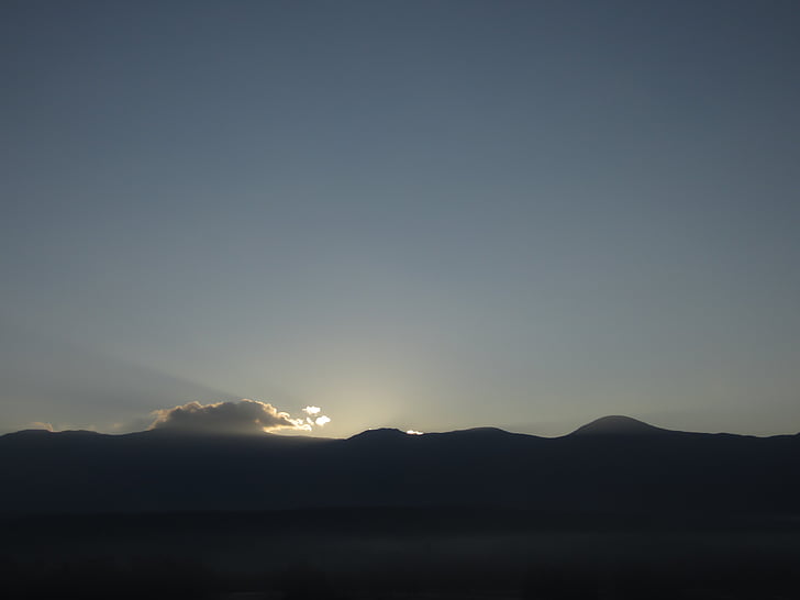 sky, sunrise, sunset, nature, mountain, scenics, landscape