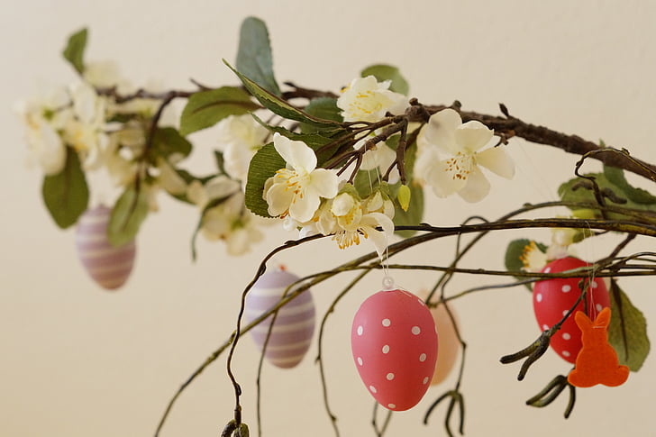 påsk hälsning, påsk gren, gren, påsk, Glad påsk, påskägg, dekoration