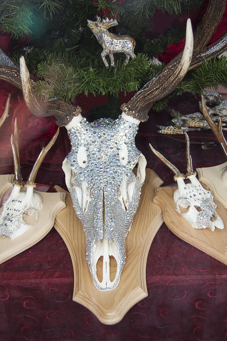 Deer antler, dekoreret, Swarovski perler, krystal, rhinestone, rhinestone perler, mode
