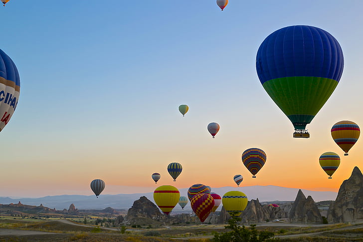 Cappadoce, Turquie, ballons, paysage, voyage, vallée de, Anatolie