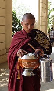 monjo, budisme, oriental, Pau, l'espiritualitat, felicitat, Birmània