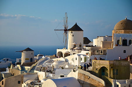 Grèce, Santorin, Moulin à vent