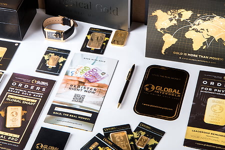 guld, chip, klistermærke, kort, Business, brochure, pen