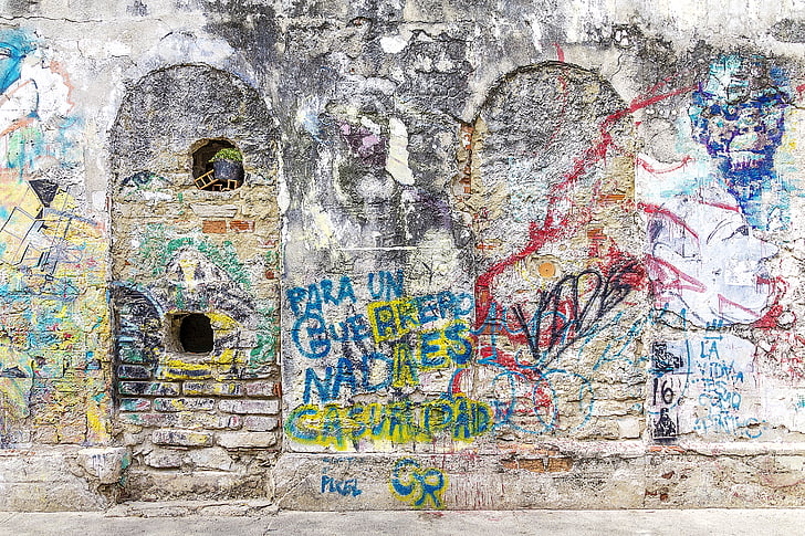 Priorità bassa, Graffiti, grunge, arte di strada, parete dei graffiti, arte dei graffiti, artistico