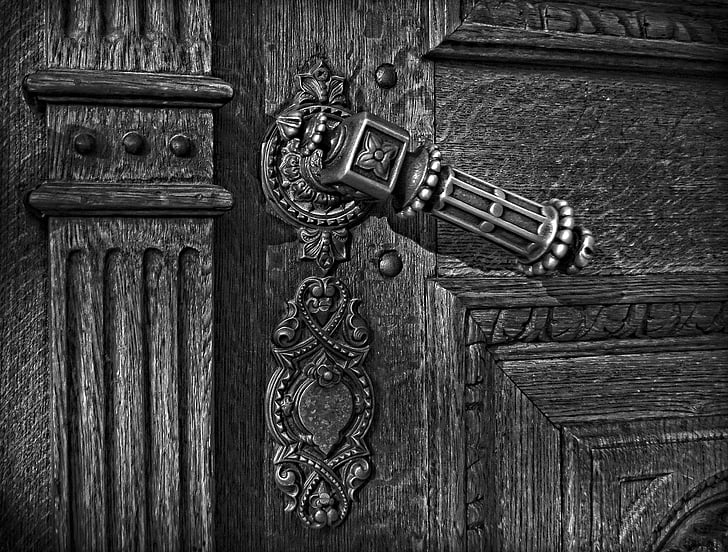 durvis, veco durvju, baznīca, vecā baznīca, katedrālē, rūsa, dzelzs