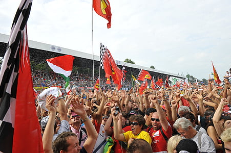 Formula 1, Ferrari, Monza, podium, pesta, Mesin, pilot