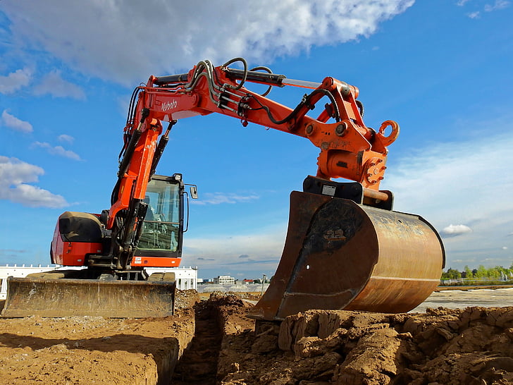 excavators, machine, construction machine, site, construction, tool, backhoe bucket