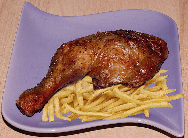 kurczaka, Francuski, Fast food, jedzenie, jeść, frytki, smażone w głębokim tłuszczu