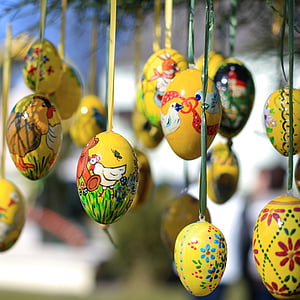 pääsiäismunia, Pääsiäinen, Pääsiäismuna, Pääsiäismuna maalaus, värikäs, muna, kevään