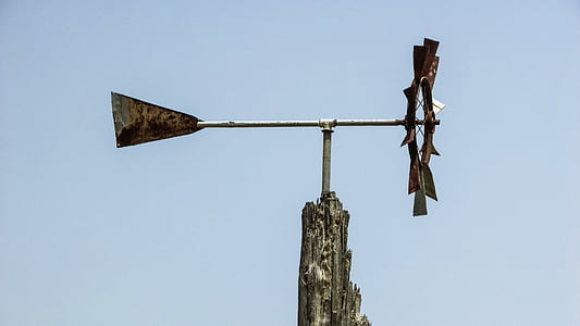 banderuola, vecchio, oggetto d'antiquariato, arrugginito, esposto all'aria, di età compresa tra, azienda agricola