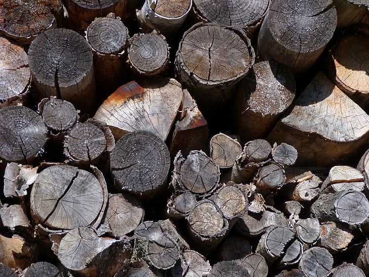 дървен материал, купчина, структура