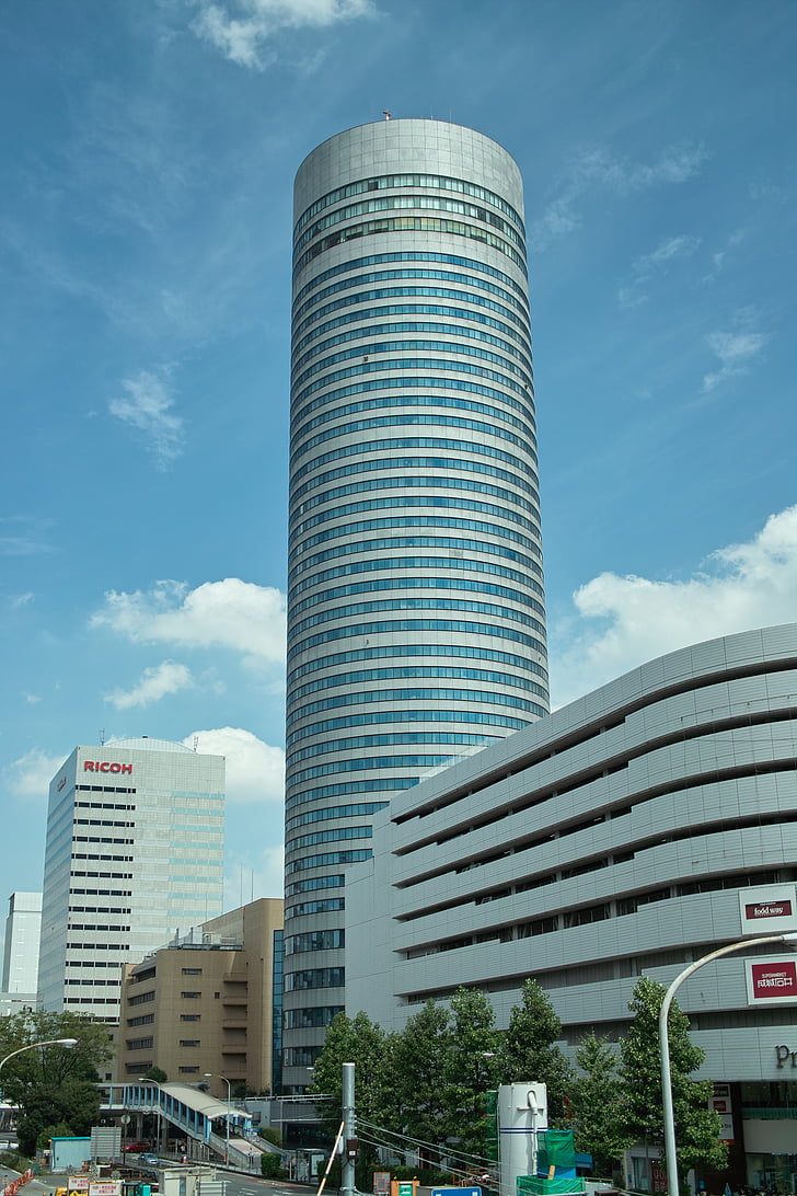 Hotel, věž, Shin yokohama, budova
