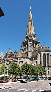 Autun, Gereja, mantan, Sejarah, bangunan, Burgundia, Morvan