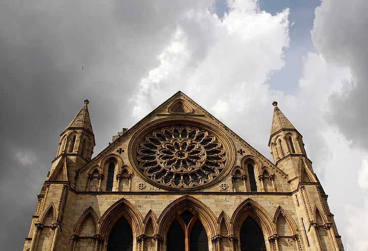 Chiesa, York, Minster, Cattedrale di York, facciata, Inghilterra, architettura