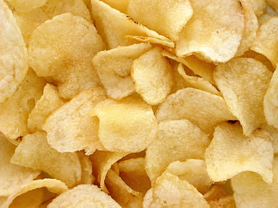 Chips pommes de terre, pommes de terre, cuisine, apéritif, alimentaire, puissance, texture