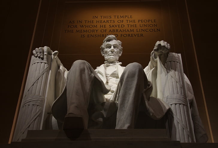 Memorialul, Lincoln, Preşedintele, Monumentul, punct de reper, arhitectura, Statuia