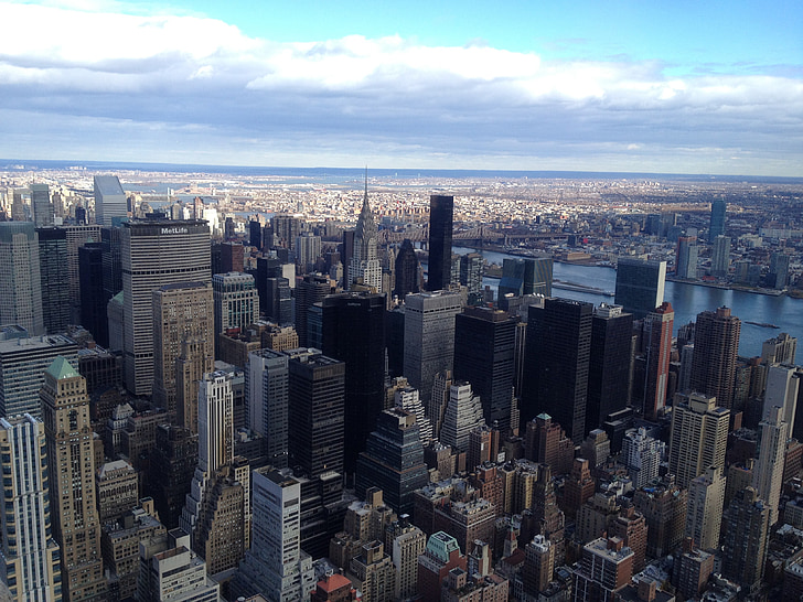 New york city, New york, Manhattan, NYC, paesaggio urbano, Skyline, urbano