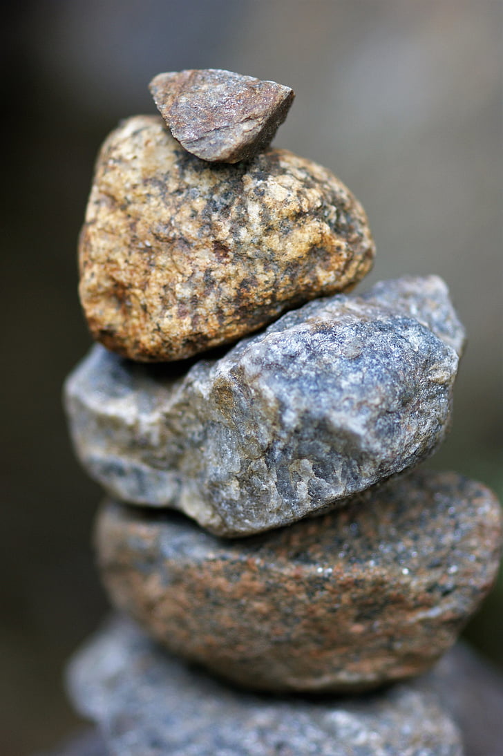 pierres, tour, Balance, empilé, isolé, Steinmann, tour de Pierre