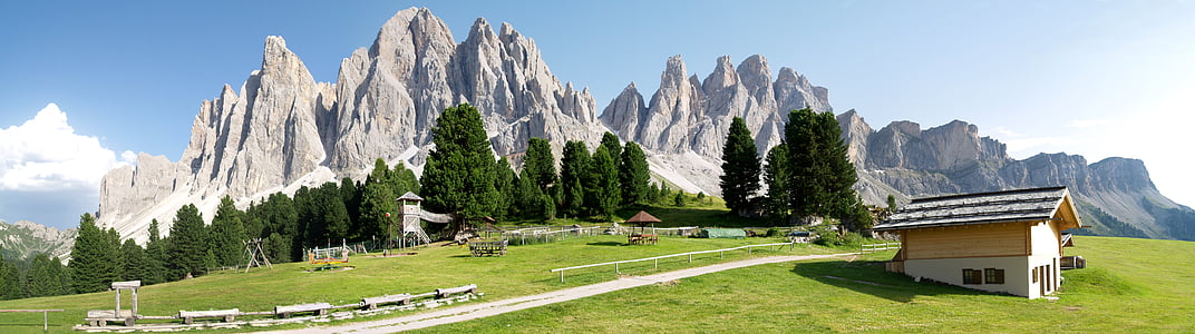 Južna Tirolska, Dolomite, Geissler-alm, gore, Alpski, Ogled, geisler obseg