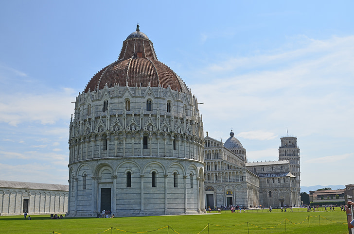 Pisa, Italija, krstionica, kosi toranj, Toskana
