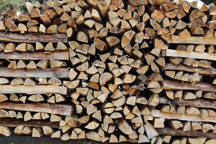 bois, pile, travaux forestiers, Forest, bois de chauffage, stock, Split