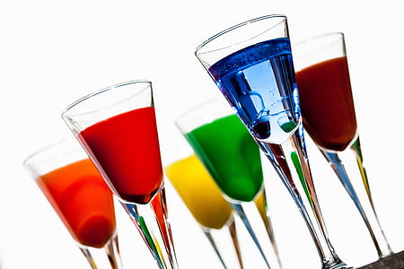 ποτά, γυαλιά, χρώμα, ποτό, γυαλί, αλκοόλ, κοκτέιλ