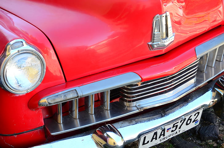 красный автомобиль, Старый, автомобиль, транспортное средство, Классик, старинные автомобили