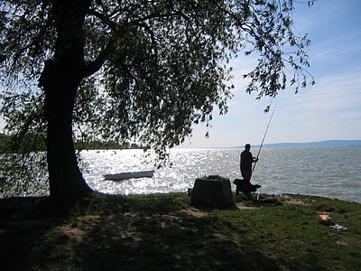 mare, Lacul, pescuit, apa, natura, peisaj, mal