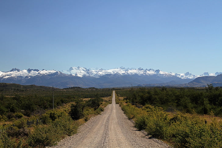 Chile, Patagonie, cesta, Národní, parku, obloha, Příroda
